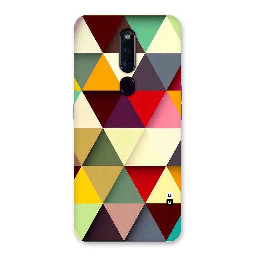 Colored Triangles Back Case for Oppo F11 Pro