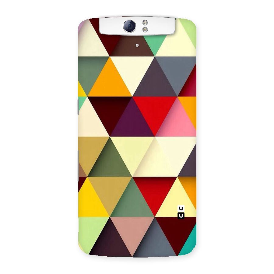 Colored Triangles Back Case for Oppo N1