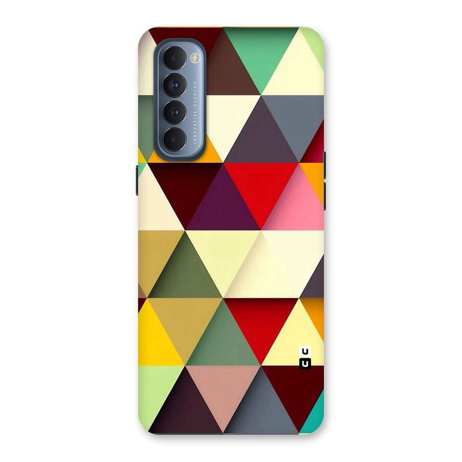 Colored Triangles Back Case for Reno4 Pro