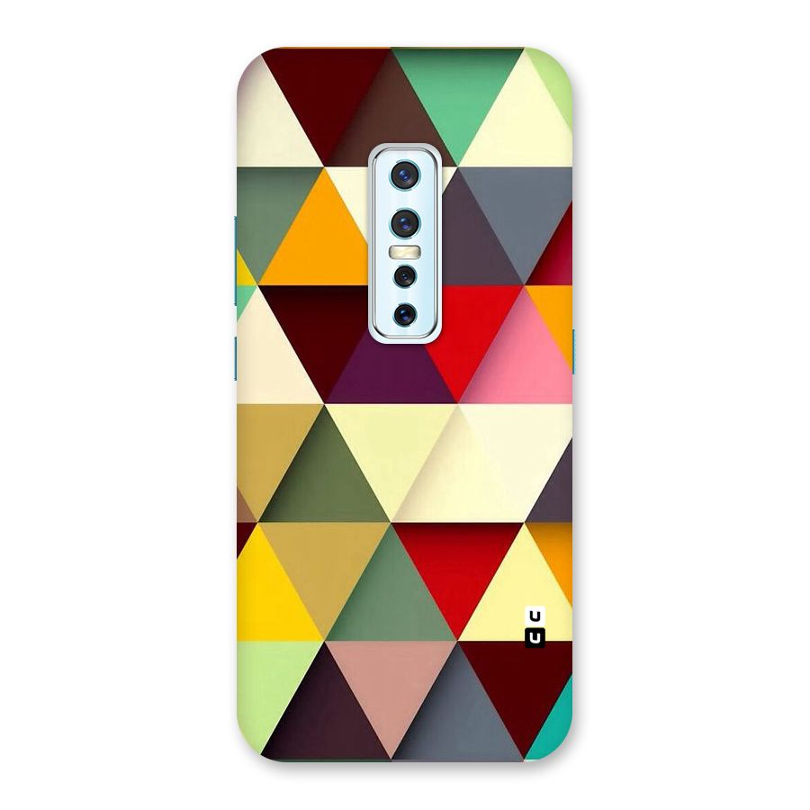 Colored Triangles Back Case for Vivo V17 Pro