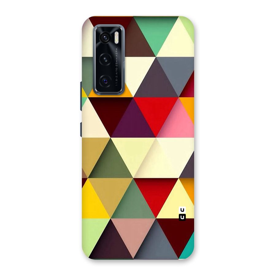Colored Triangles Back Case for Vivo V20 SE