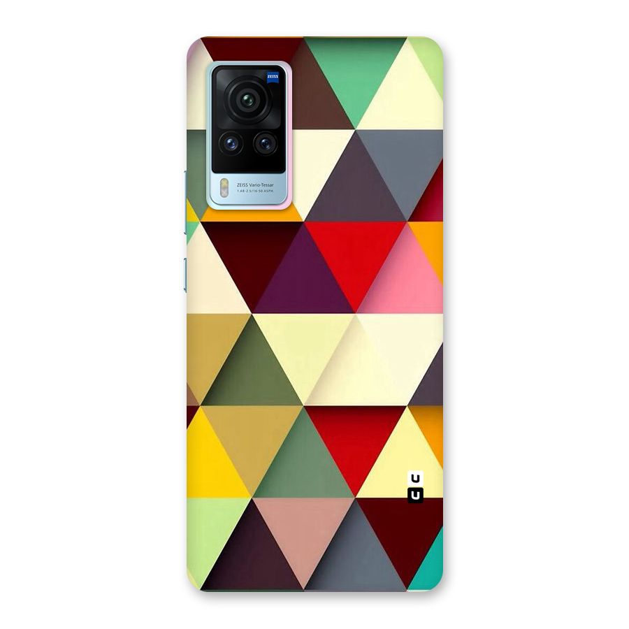 Colored Triangles Back Case for Vivo X60 Pro