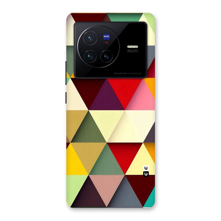 Colored Triangles Back Case for Vivo X80