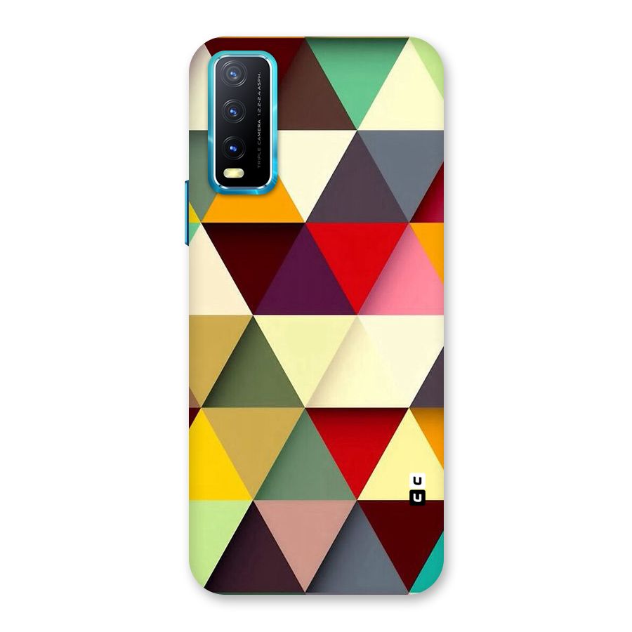 Colored Triangles Back Case for Vivo Y20A