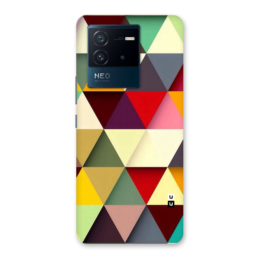 Colored Triangles Back Case for Vivo iQOO Neo 6 5G