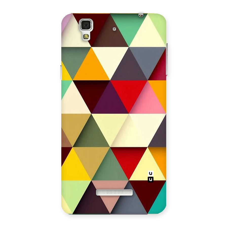 Colored Triangles Back Case for YU Yureka Plus