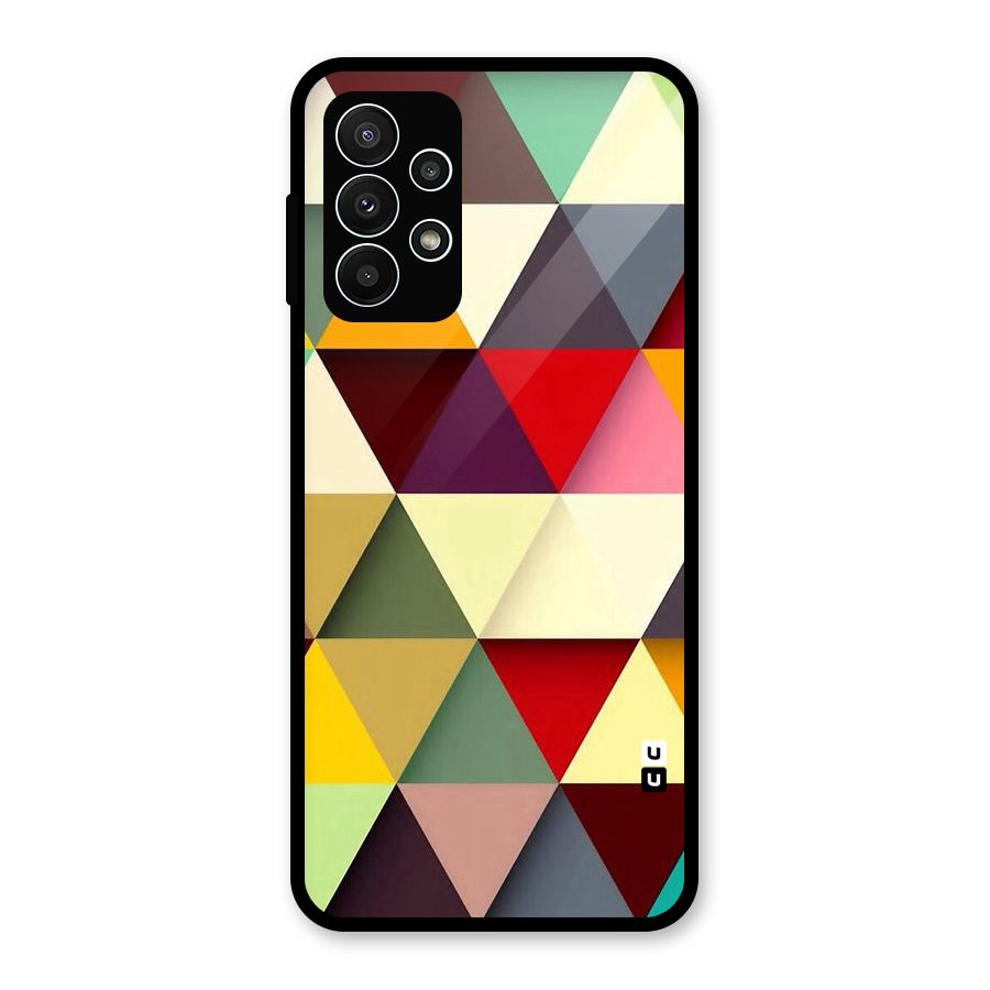 Colored Triangles Glass Back Case for Galaxy A23