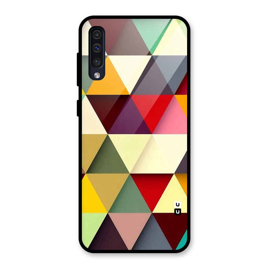 Colored Triangles Glass Back Case for Galaxy A50