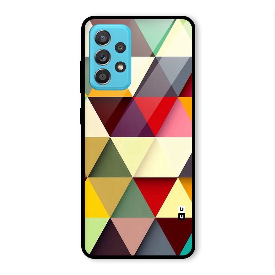 Colored Triangles Glass Back Case for Galaxy A52s 5G