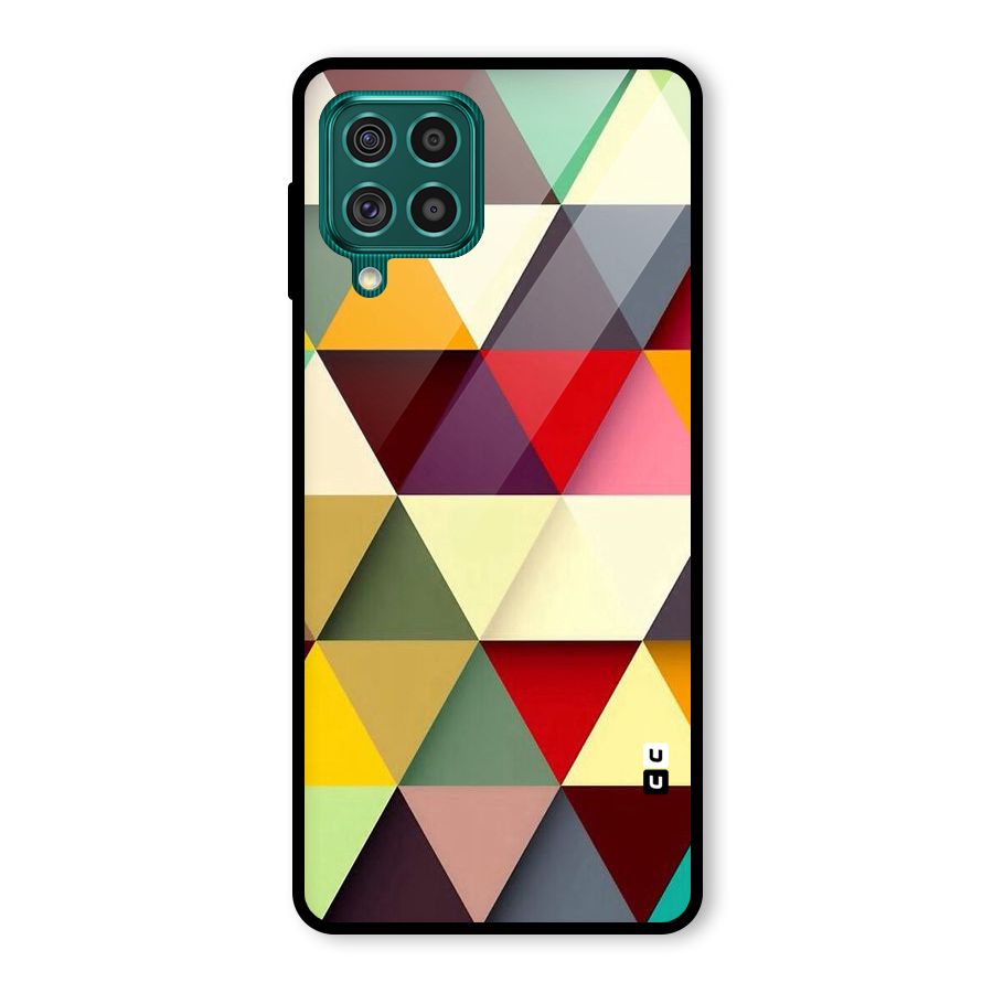 Colored Triangles Glass Back Case for Galaxy F62