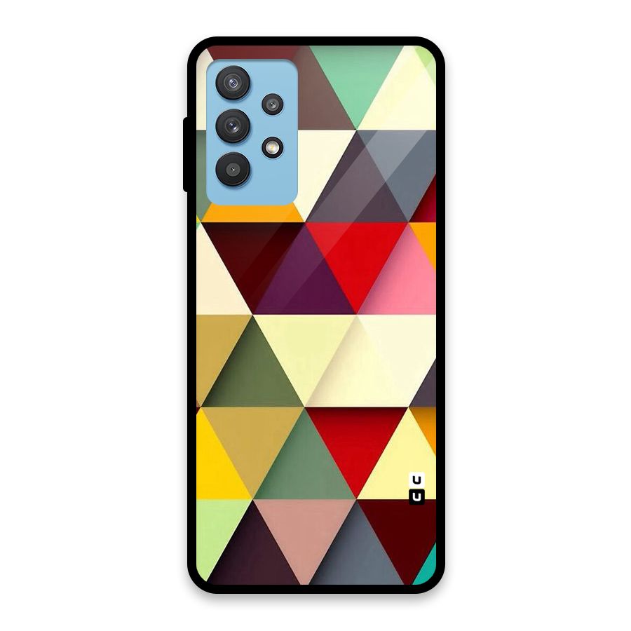 Colored Triangles Glass Back Case for Galaxy M32 5G