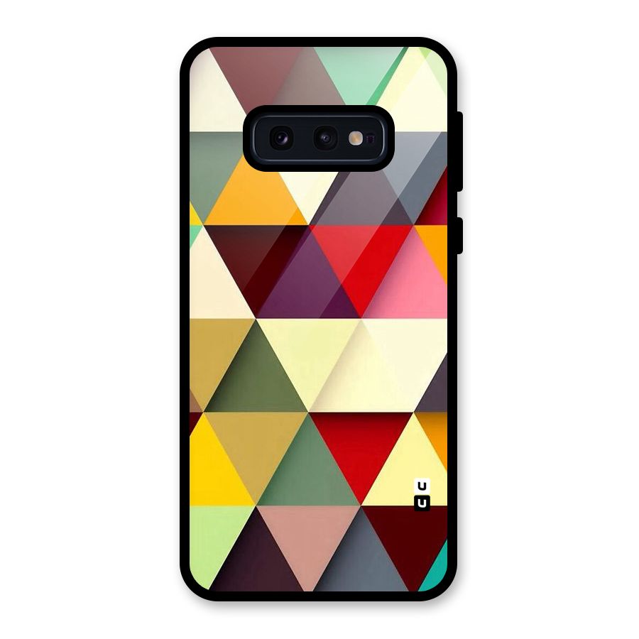 Colored Triangles Glass Back Case for Galaxy S10e