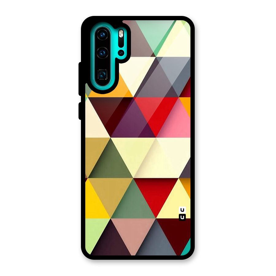 Colored Triangles Glass Back Case for Huawei P30 Pro