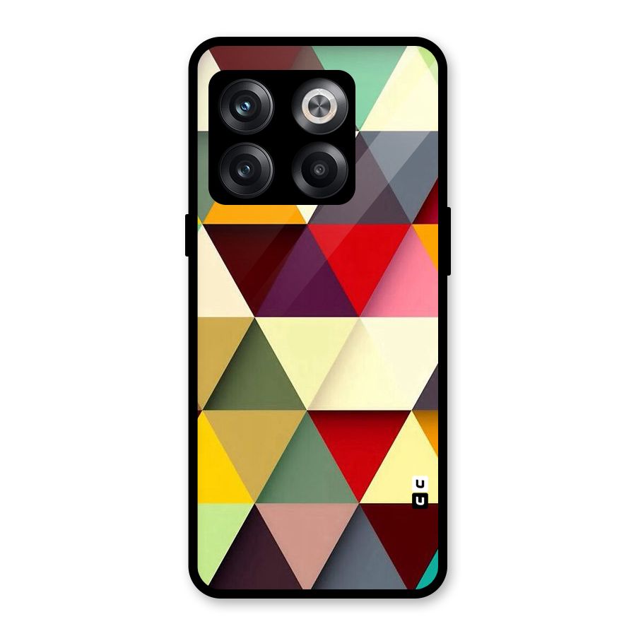 Colored Triangles Glass Back Case for OnePlus 10T