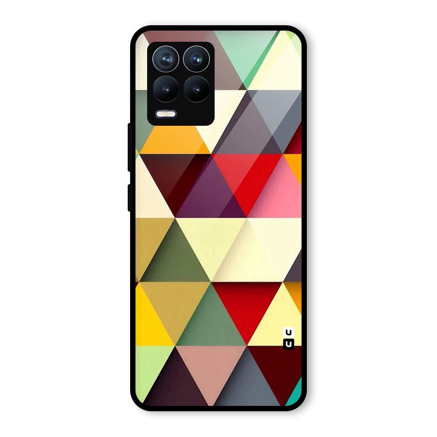 Colored Triangles Glass Back Case for Realme 8 Pro