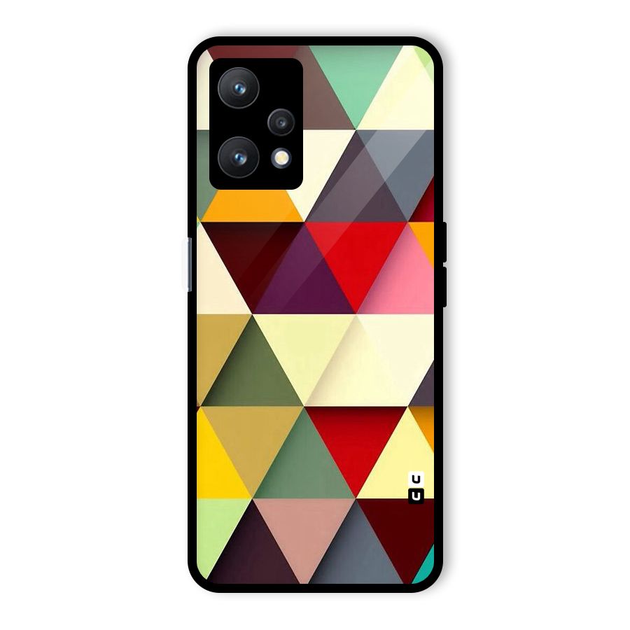 Colored Triangles Glass Back Case for Realme 9 Pro 5G