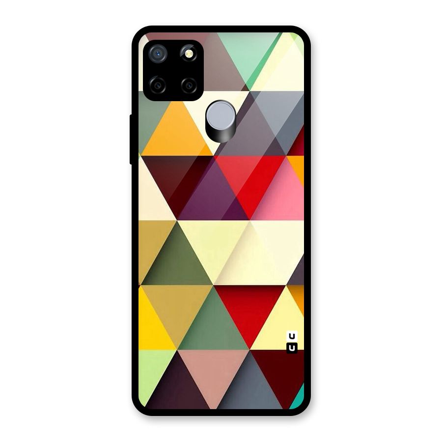 Colored Triangles Glass Back Case for Realme C12