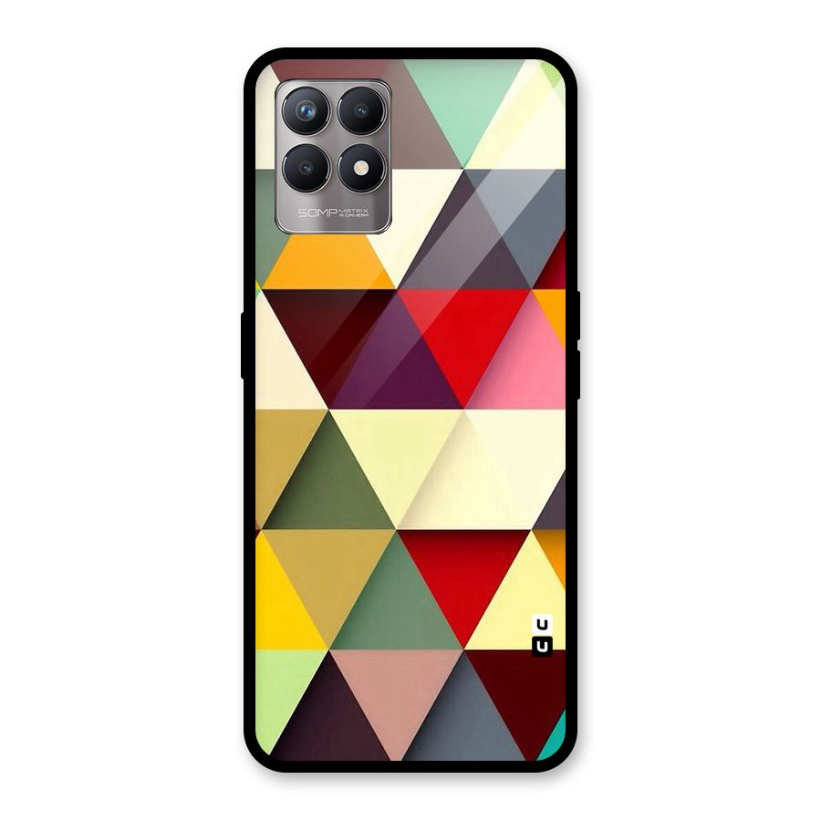 Colored Triangles Glass Back Case for Realme Narzo 50