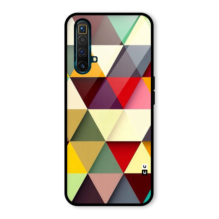 Colored Triangles Glass Back Case for Realme X3 SuperZoom