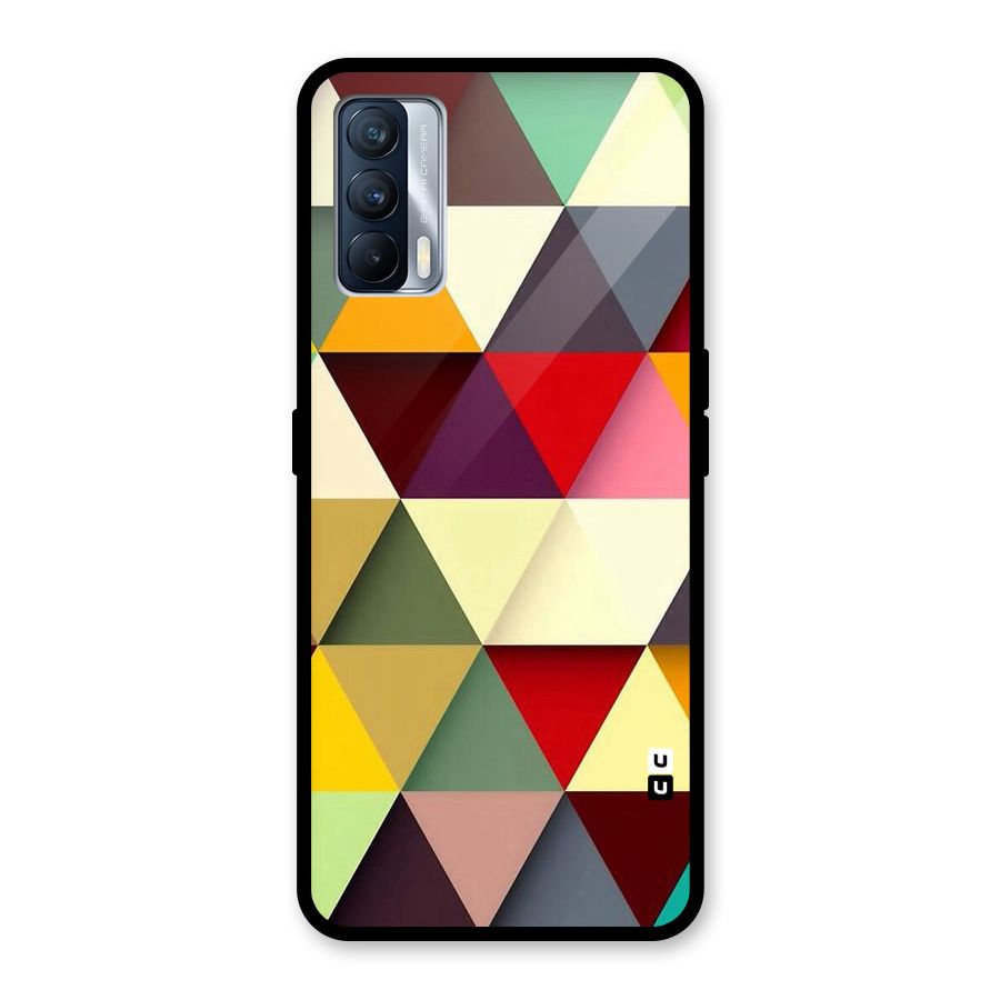 Colored Triangles Glass Back Case for Realme X7