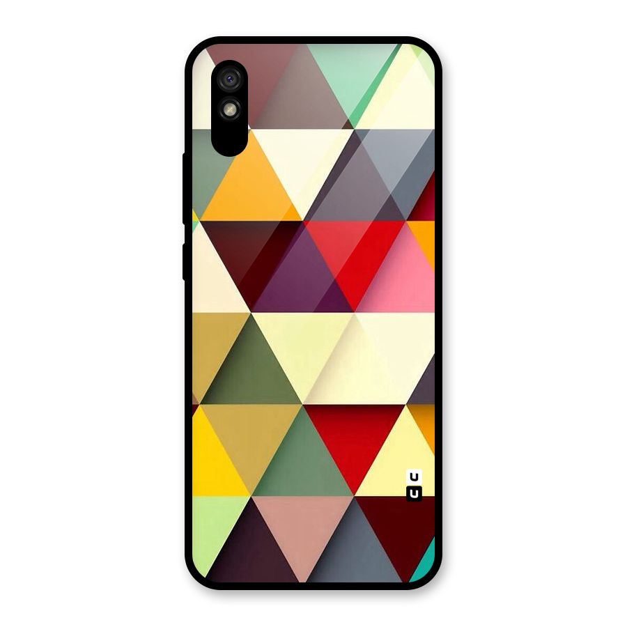 Colored Triangles Glass Back Case for Redmi 9i