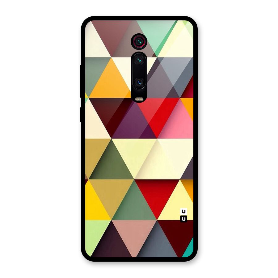 Colored Triangles Glass Back Case for Redmi K20