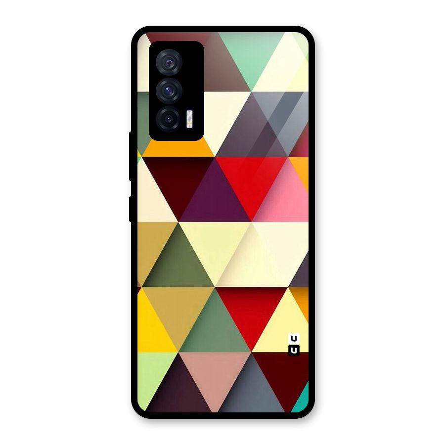 Colored Triangles Glass Back Case for Vivo iQOO 7 5G