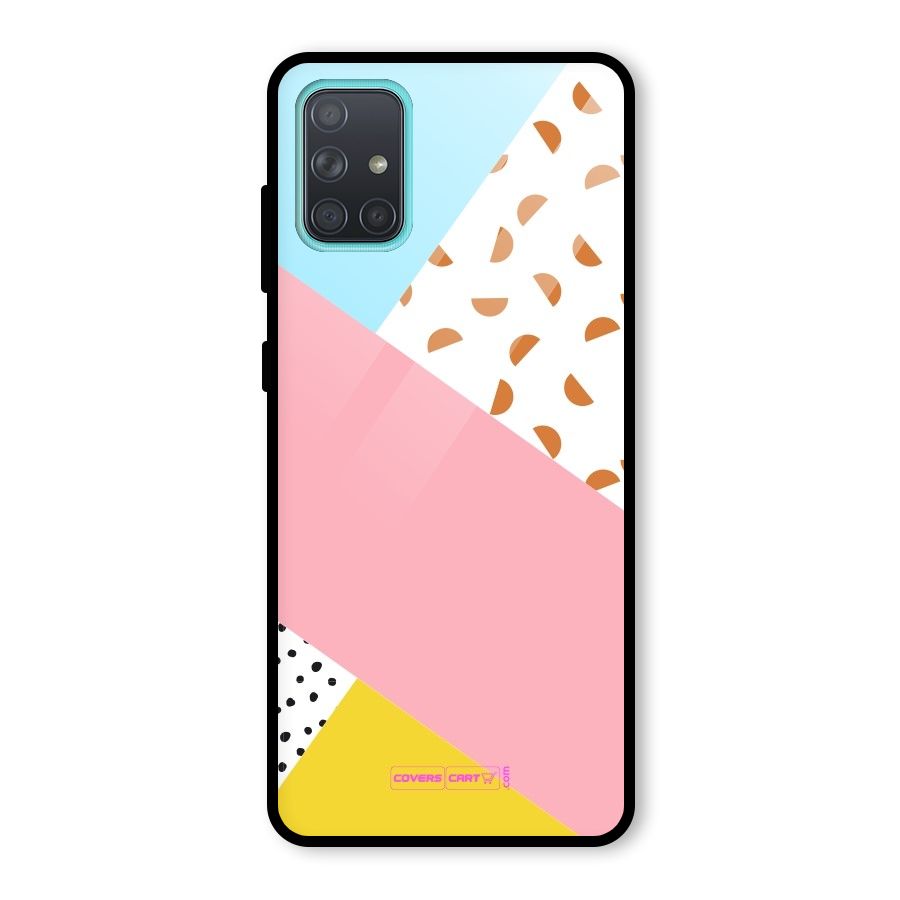 Colorful Abstract Glass Back Case for Galaxy A71