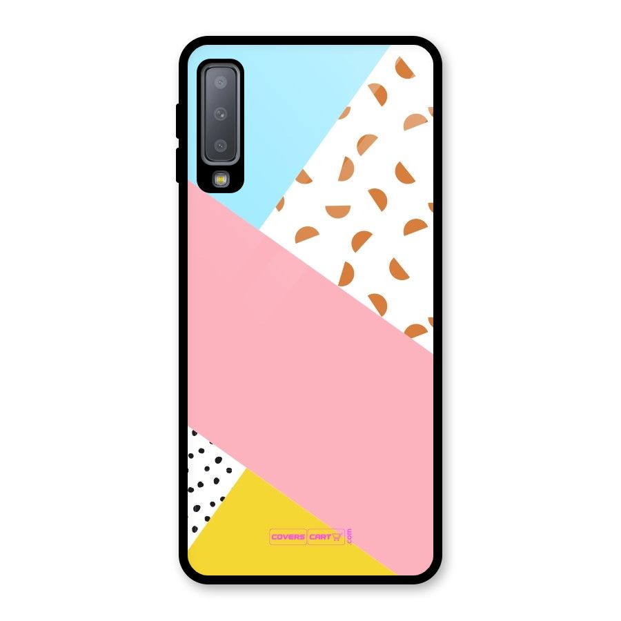 Colorful Abstract Glass Back Case for Galaxy A7 (2018)