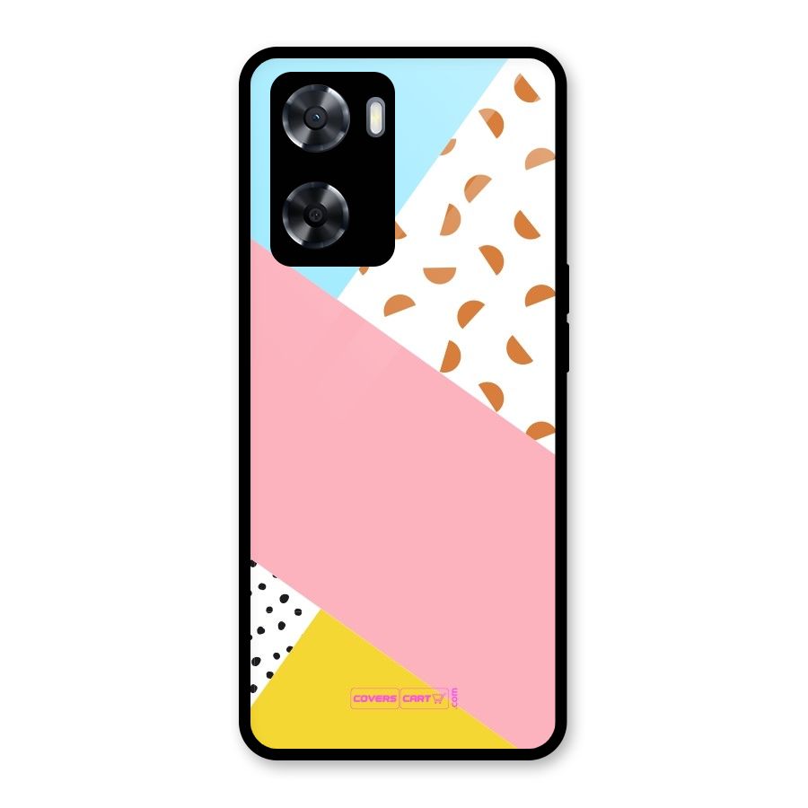 Colorful Abstract Glass Back Case for Oppo A57 2022