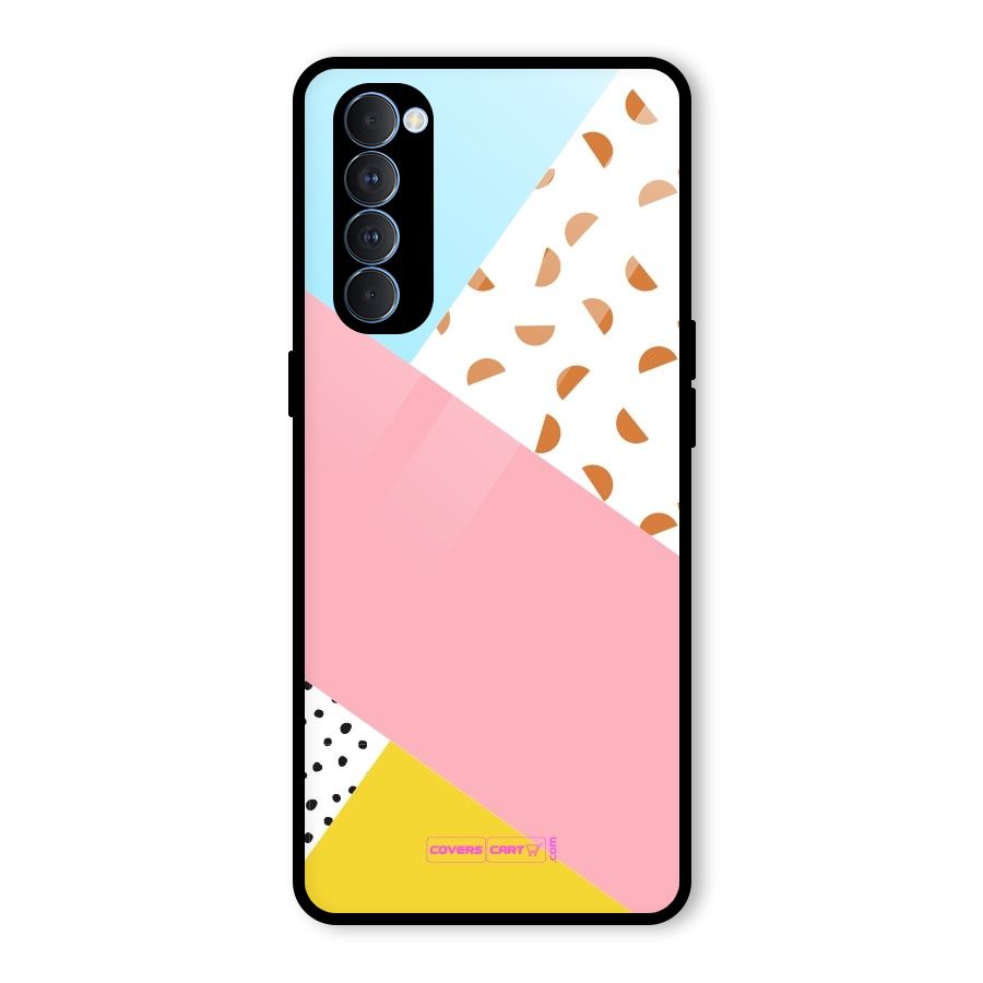 Colorful Abstract Glass Back Case for Oppo Reno4 Pro