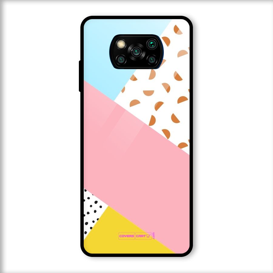 Colorful Abstract Glass Back Case for Poco X3
