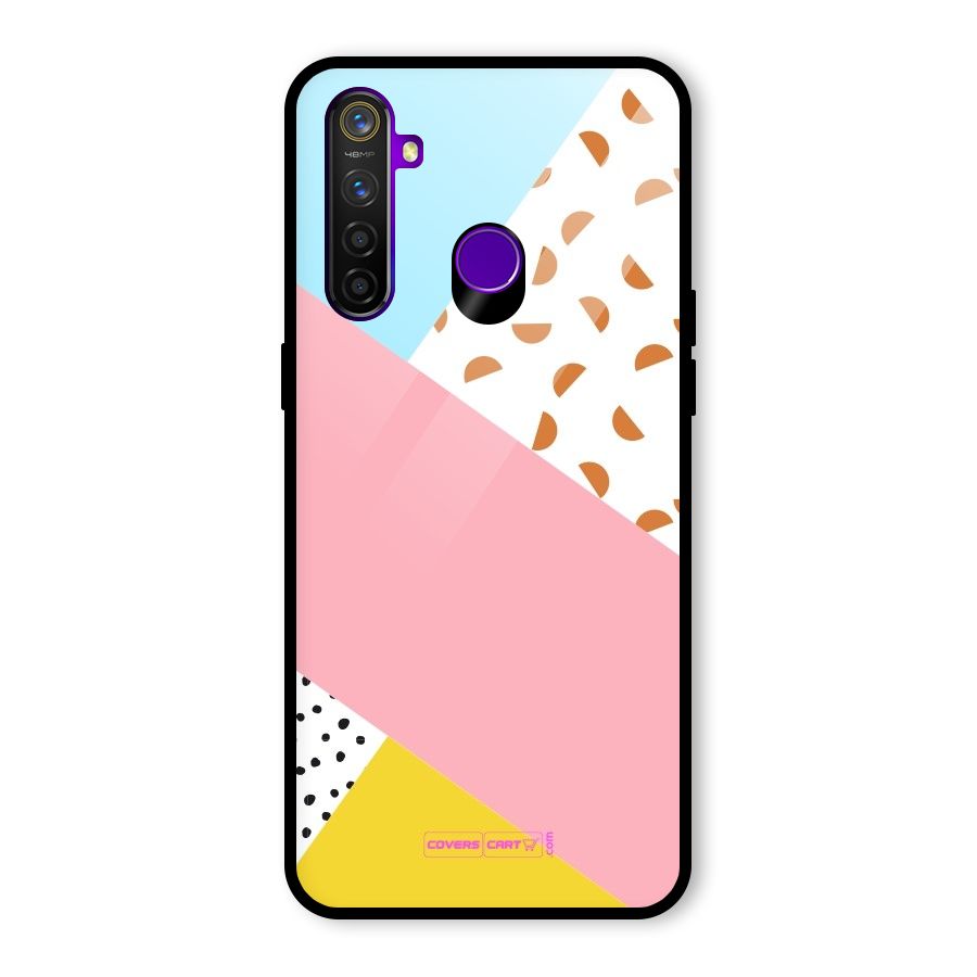 Colorful Abstract Glass Back Case for Realme 5 Pro
