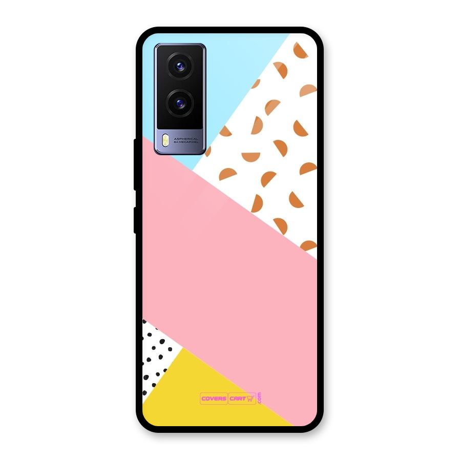 Colorful Abstract Glass Back Case for Vivo V21e 5G