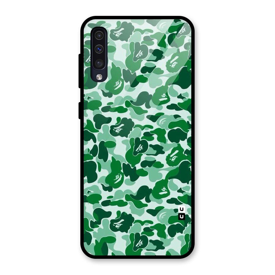 Colorful Camouflage Glass Back Case for Galaxy A30s