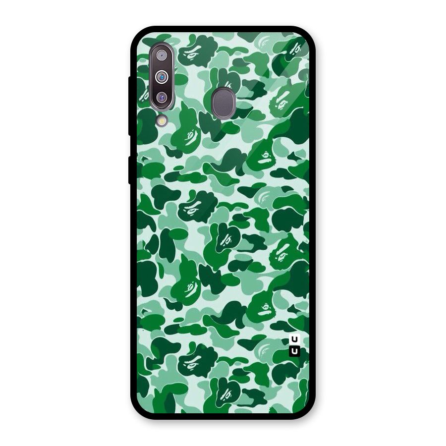 Colorful Camouflage Glass Back Case for Galaxy M30