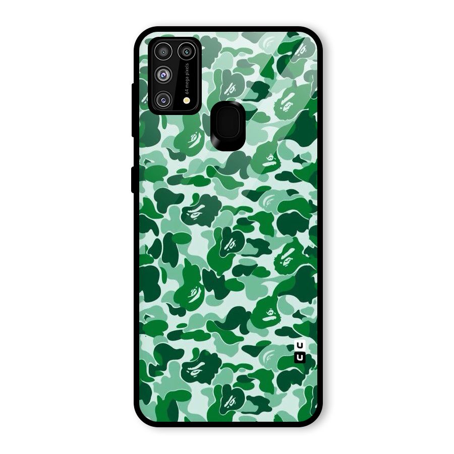 Colorful Camouflage Glass Back Case for Galaxy M31