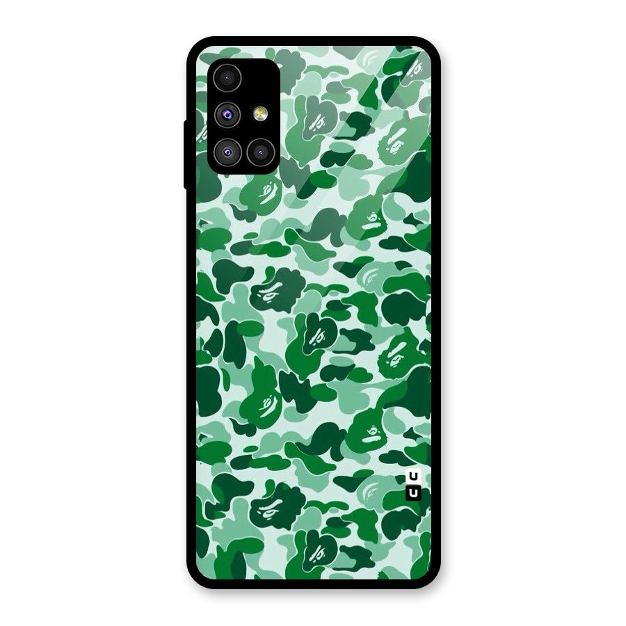 Colorful Camouflage Glass Back Case for Galaxy M51
