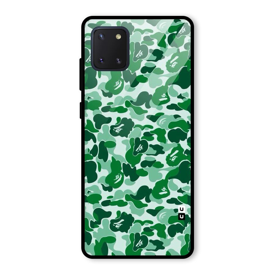 Colorful Camouflage Glass Back Case for Galaxy Note 10 Lite