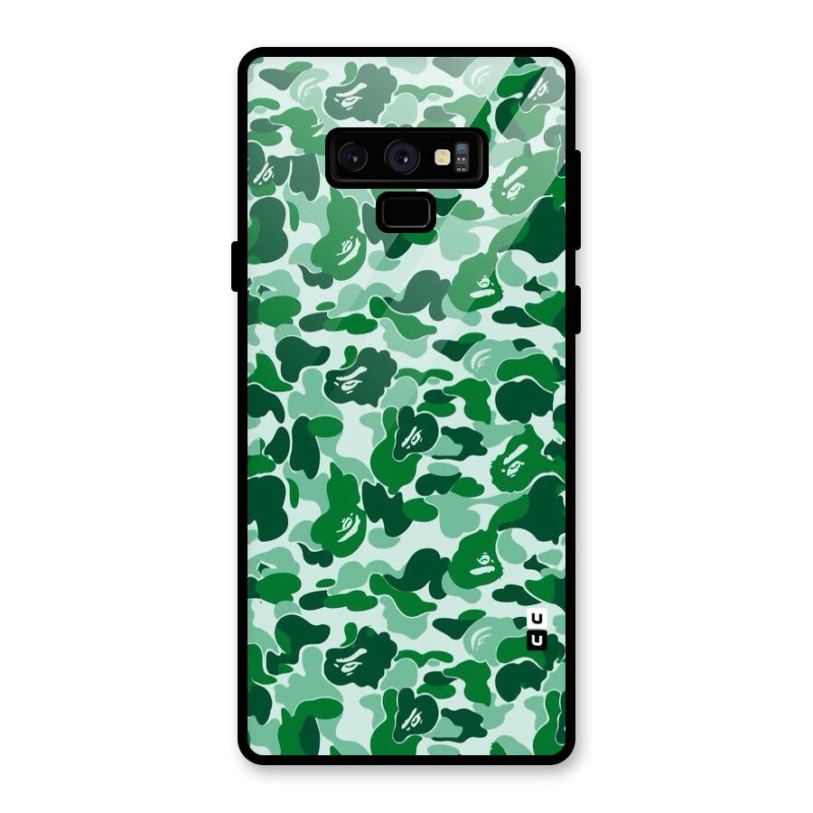 Colorful Camouflage Glass Back Case for Galaxy Note 9