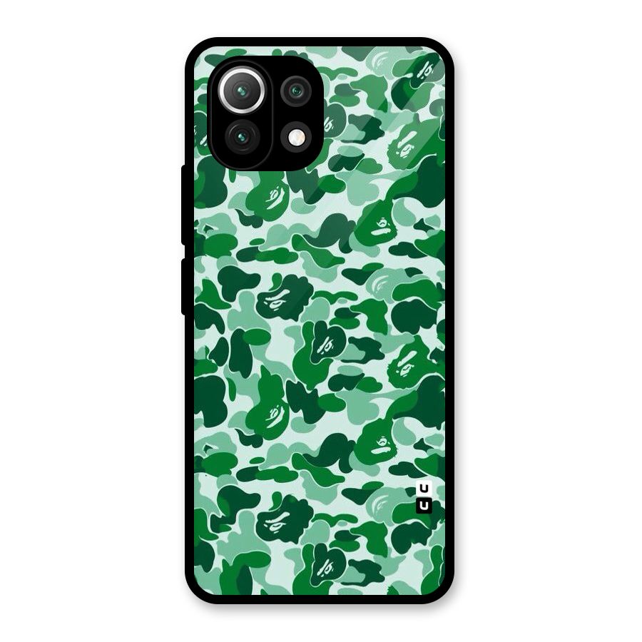 Colorful Camouflage Glass Back Case for Mi 11 Lite NE 5G