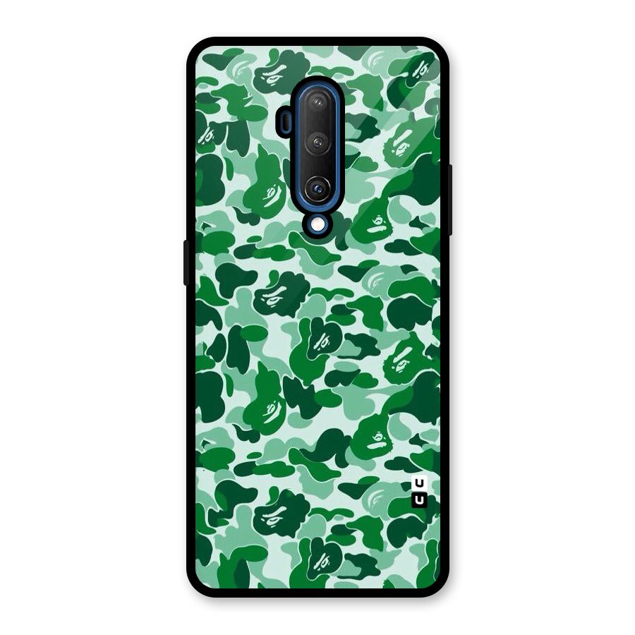 Colorful Camouflage Glass Back Case for OnePlus 7T Pro