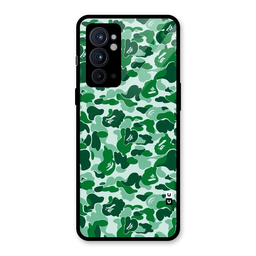 Colorful Camouflage Glass Back Case for OnePlus 9RT 5G