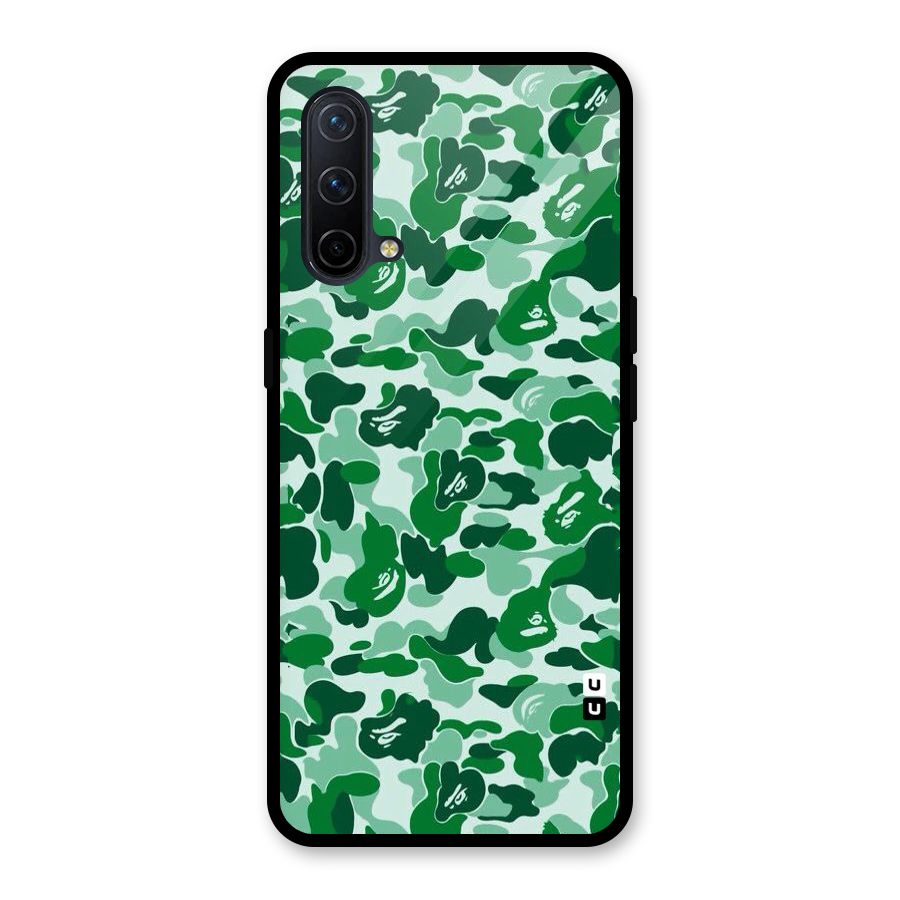 Colorful Camouflage Glass Back Case for OnePlus Nord CE 5G