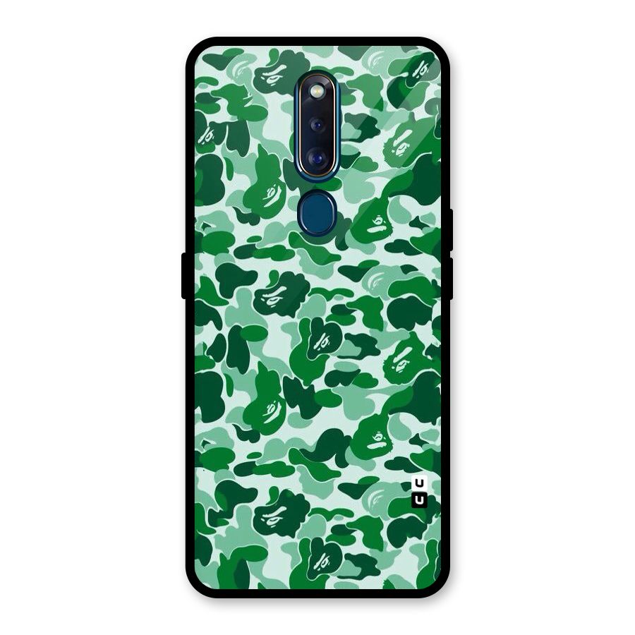 Colorful Camouflage Glass Back Case for Oppo F11 Pro
