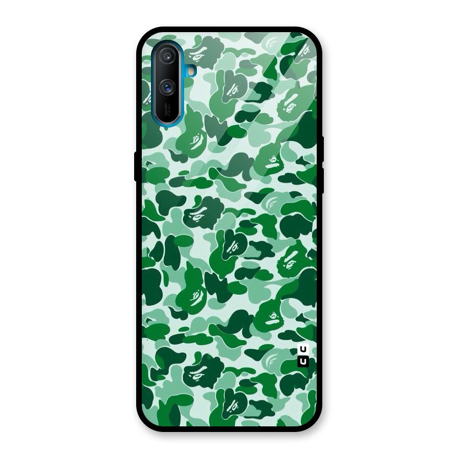 Colorful Camouflage Glass Back Case for Realme C3