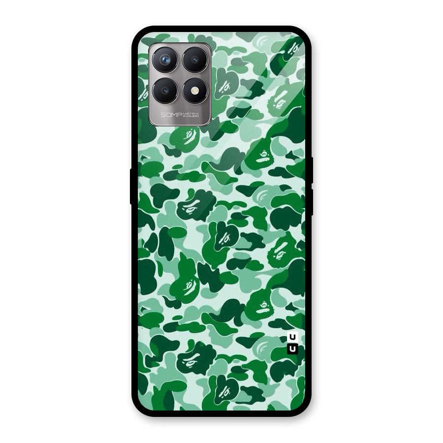 Colorful Camouflage Glass Back Case for Realme Narzo 50