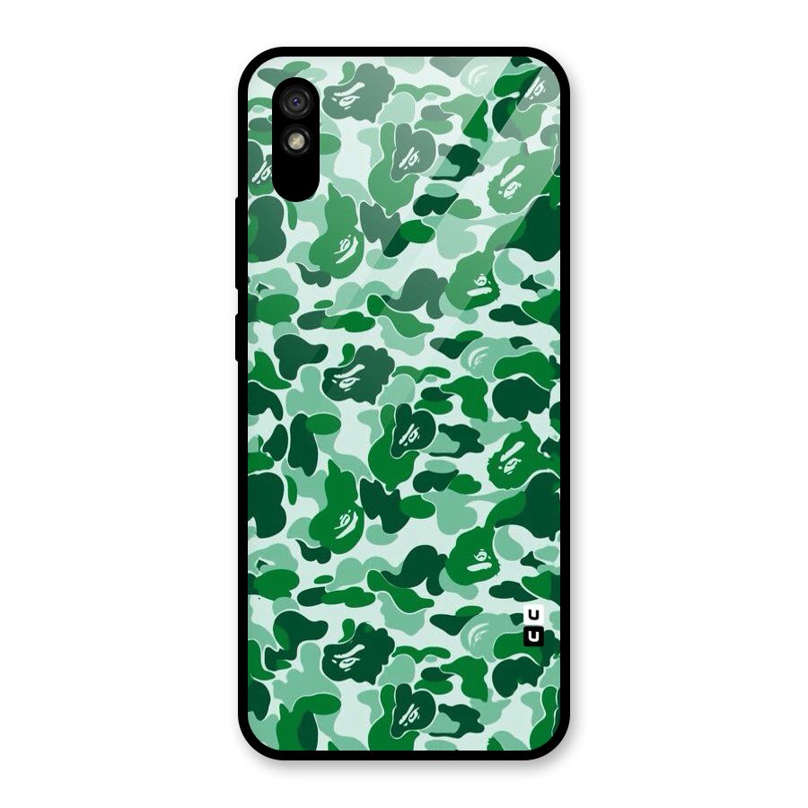 Colorful Camouflage Glass Back Case for Redmi 9A