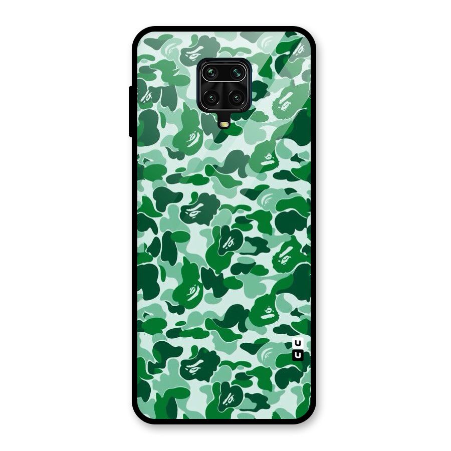 Colorful Camouflage Glass Back Case for Redmi Note 9 Pro