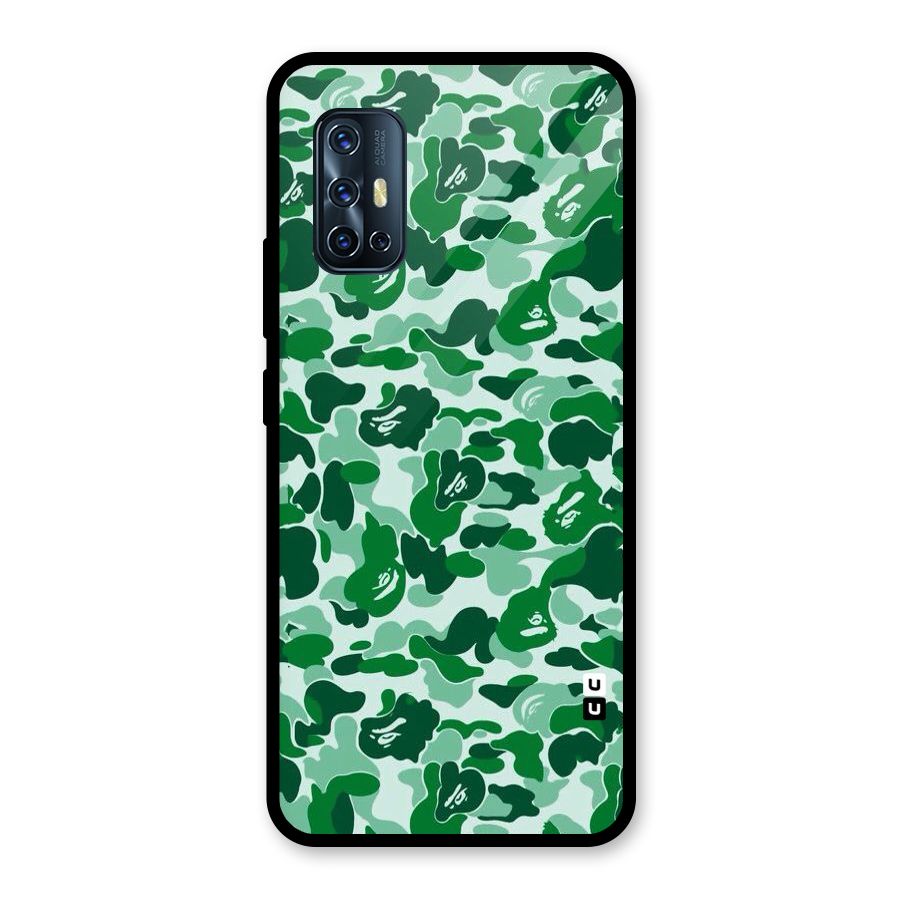 Colorful Camouflage Glass Back Case for Vivo V17